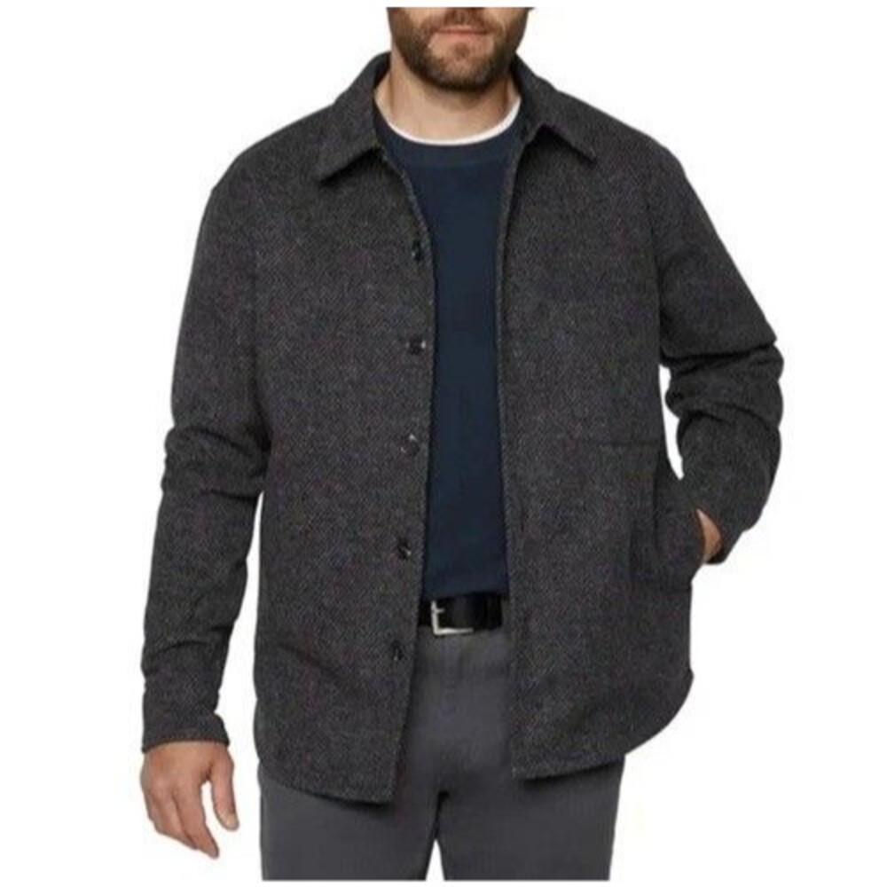 Banana Republic Men's Medium Black Shirt Jacket Button NWT